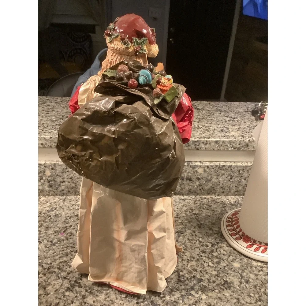 Silvestri Santa Tree Topper Figure Paper Mache Christmas Vintage 17.5 Inch's
